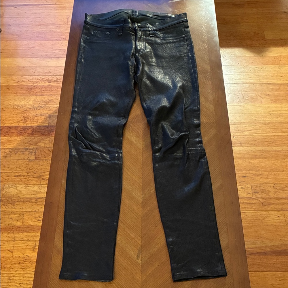 rag & bone Women’s Leather Pants - 5 Pocket, Skinny - Size 27